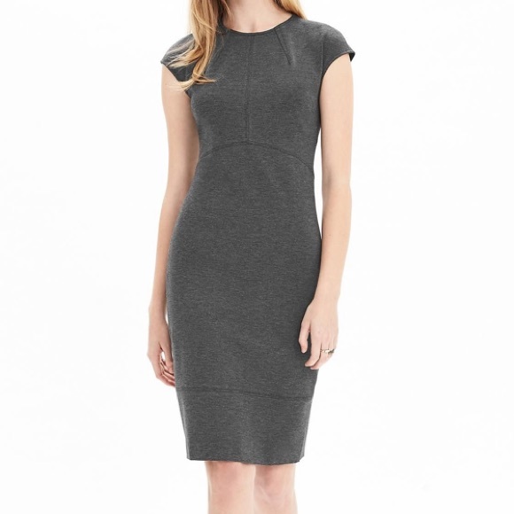 Banana Republic Dresses & Skirts - BANANA REPUBLIC Gray Ponte Sheath Dress